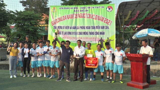 Giải bóng đá nam (5 người) CNVCLĐ huyện Quế Sơn năm 2021