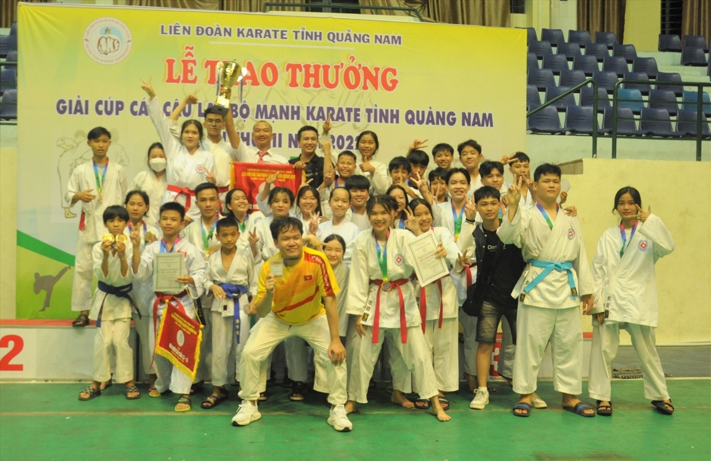 Quế Sơn giành giải nhất toàn đoàn Giải Cup các câu lạc bộ mạnh Karate tỉnh lần thứ III năm 2022