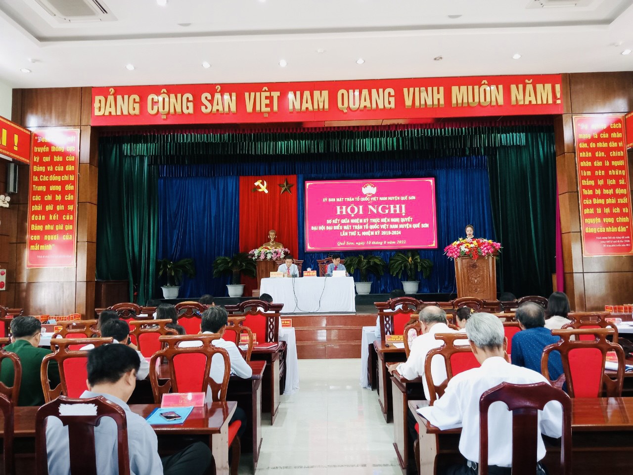 Quế Sơn: Tổ chức Hội nghị sơ kết giữa nhiệm kỳ thực hiện Nghị quyết Đại  hội đại biểu MTTQ Việt Nam huyện khóa X, nhiệm kỳ 2019 - 2024.