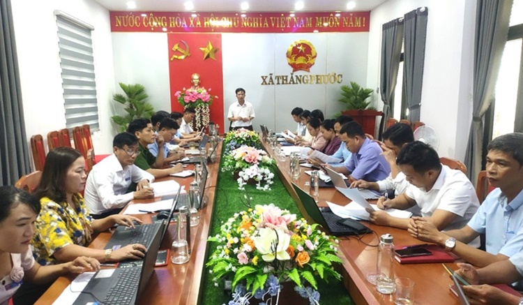 Phó Chủ tịch UBND huyện - Nguyễn Ngọc Hoàng Việt làm việc về thực hiện Chương trình mục tiêu quốc gia xây dựng nông thôn mới trên địa bàn xã Thăng Phước